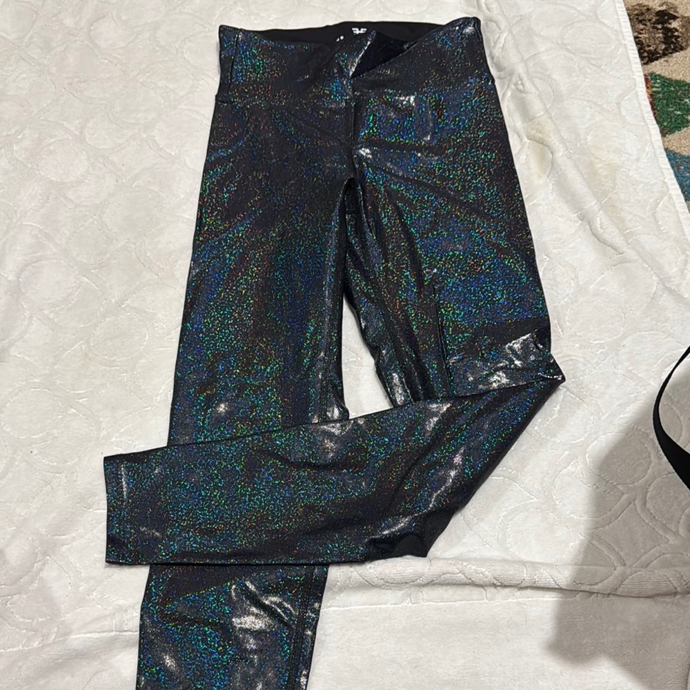Heroine Sport Black and Blue High-Waisted Leggings
